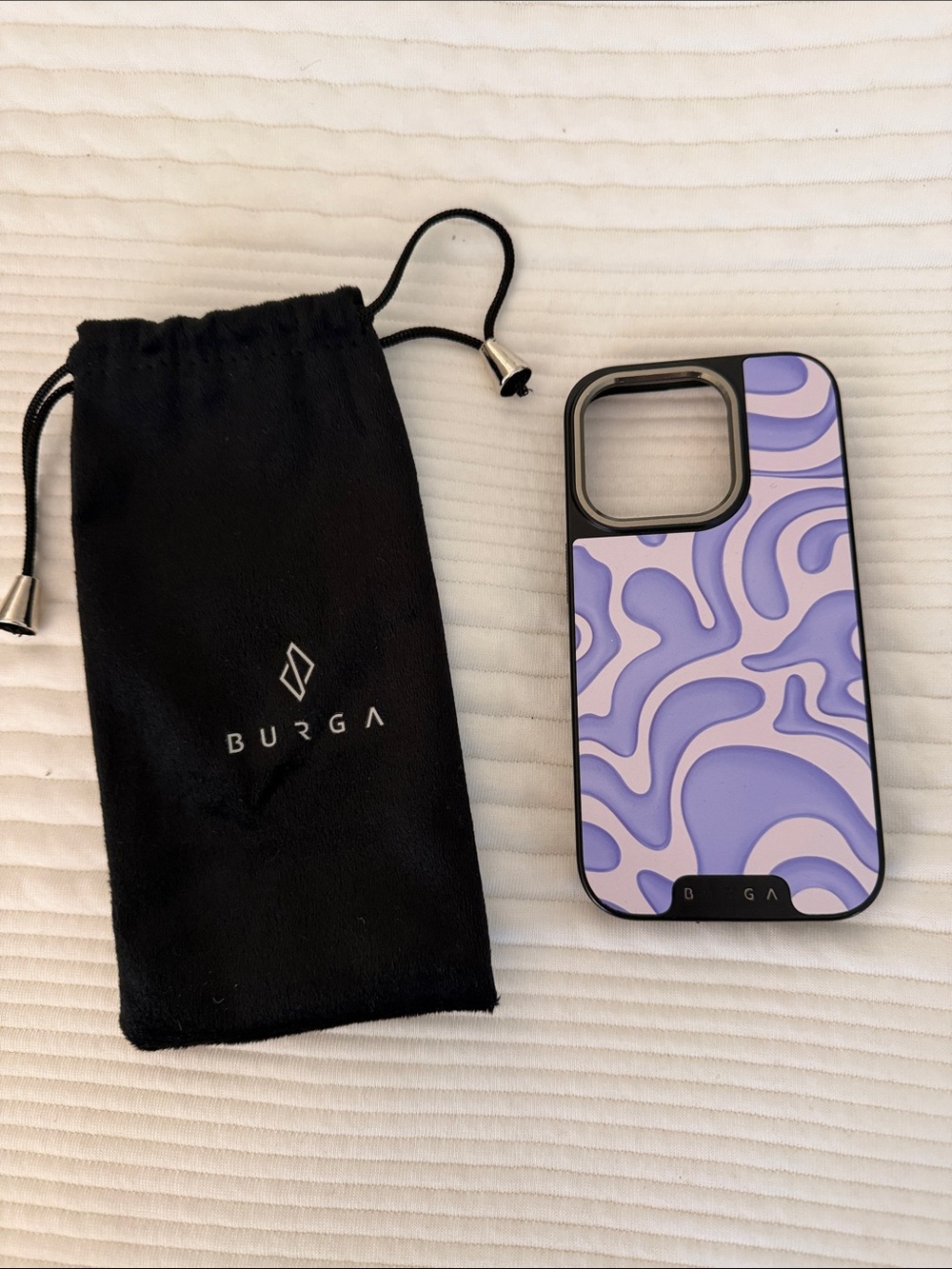 BURGA iPhone 15 Pro Purple Swirl Protective Phone Case